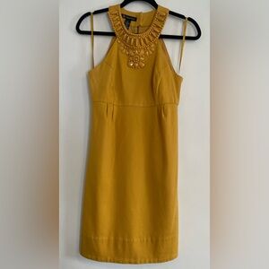 INC International Concepts Yellow Sheath Dress Halter Cocktail